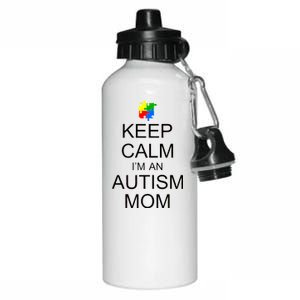 Keep Calm Autism Mom Awareness Aluminum Water Bottle