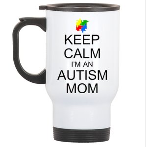 Keep Calm Autism Mom Awareness Stainless Steel Travel Mug