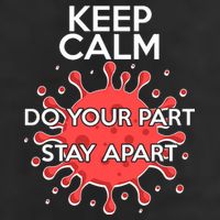 Keep Calm Do Your Part Stay Apart Virus Microfiber Hand Towel
