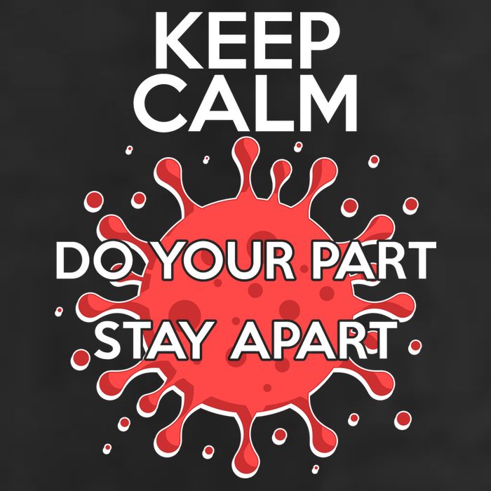 Keep Calm Do Your Part Stay Apart Virus Microfiber Hand Towel