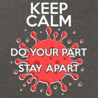 Keep Calm Do Your Part Stay Apart Virus Cotton Canvas Backpack