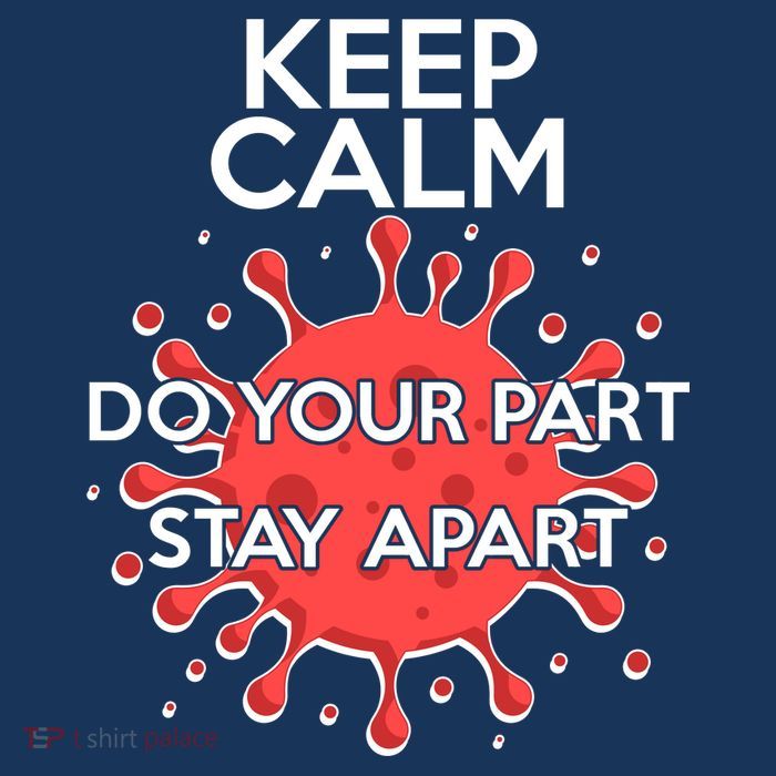 Keep Calm Do Your Part Stay Apart Virus Apron