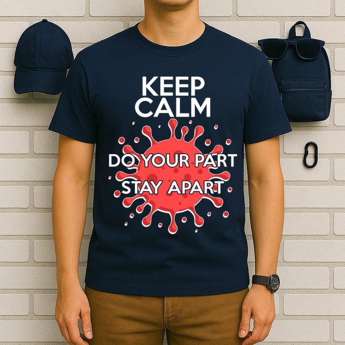 Keep Calm Do Your Part Stay Apart Virus T-Shirt