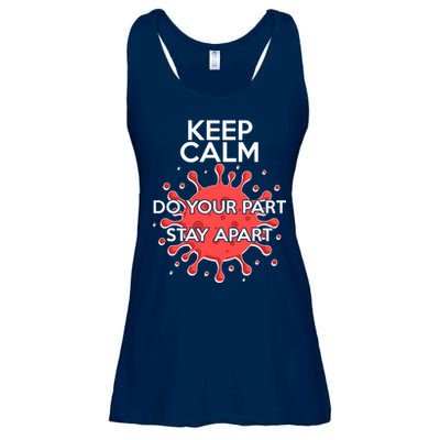 Keep Calm Do Your Part Stay Apart Virus Ladies Essential Flowy Tank