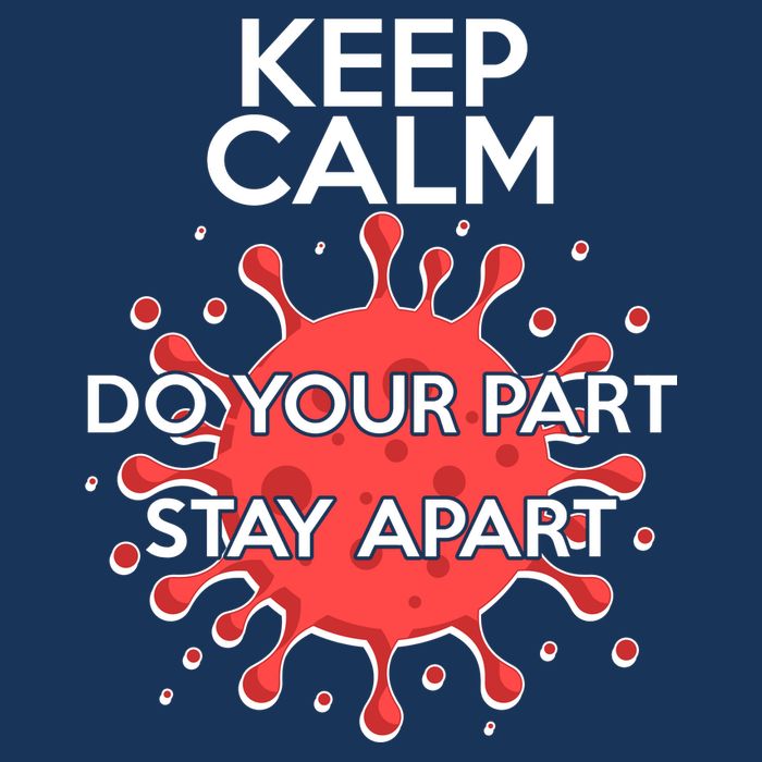 Keep Calm Do Your Part Stay Apart Virus Poster