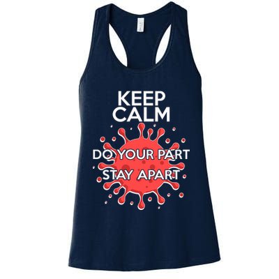 Keep Calm Do Your Part Stay Apart Virus Womens Tank Top