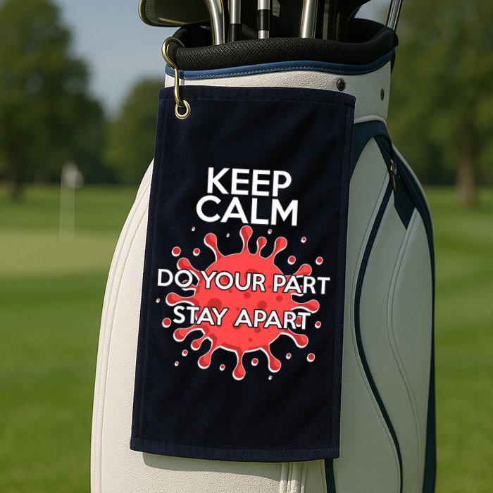 Keep Calm Do Your Part Stay Apart Virus Golf Towel