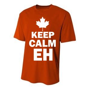 Keep Calm EH Funny Canadian  Youth Performance Sprint T-Shirt