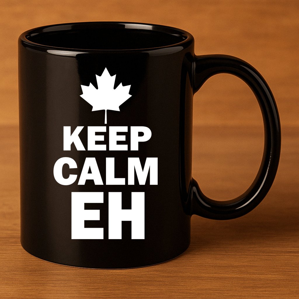 Keep Calm EH Funny Canadian  11oz C Handle Ceramic Mug