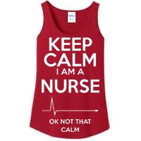 Keep Calm I Am A Nurse Pk Not That Calm Ladies Essential Tank