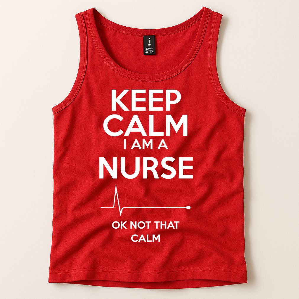 Keep Calm I Am A Nurse Pk Not That Calm Tank Top