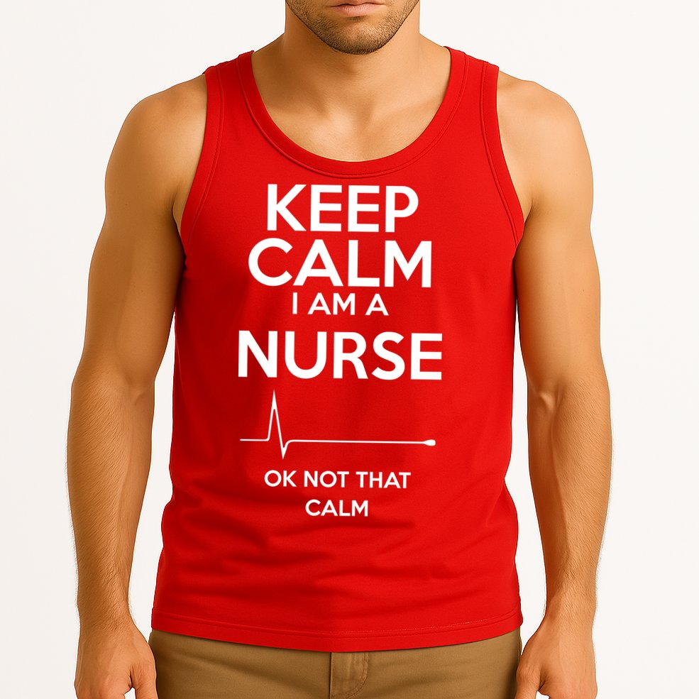 Keep Calm I Am A Nurse Pk Not That Calm Tank Top