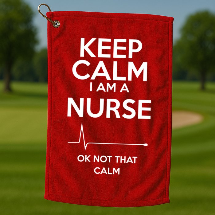 Keep Calm I Am A Nurse Pk Not That Calm Golf Towel