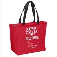 Keep Calm I Am A Nurse Pk Not That Calm Zip Tote Bag