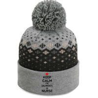 Keep Calm I'm Almost A Nurse The Baniff Cuffed Pom Beanie