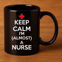 Keep Calm I'm Almost A Nurse 11oz C Handle Ceramic Mug