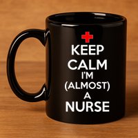 Keep Calm I'm Almost A Nurse 11oz C Handle Ceramic Mug