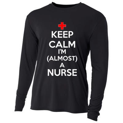 Keep Calm I'm Almost A Nurse Cooling Performance Long Sleeve Crew
