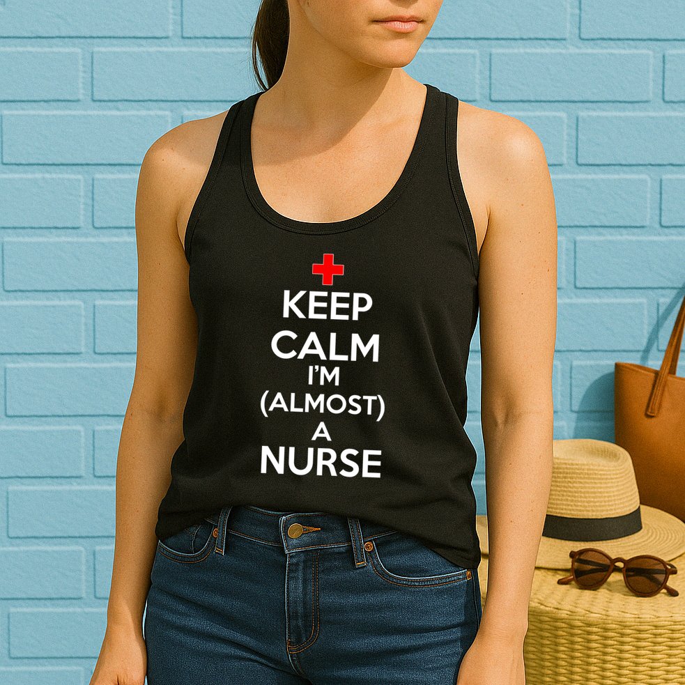 Keep Calm I'm Almost A Nurse Womens Tank Top