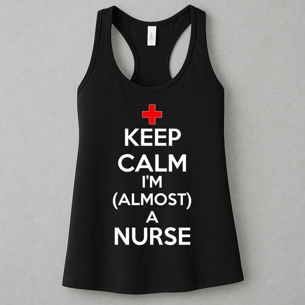 Keep Calm I'm Almost A Nurse Womens Tank Top