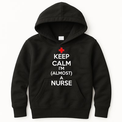 Keep Calm I'm Almost A Nurse Kids Hoodie