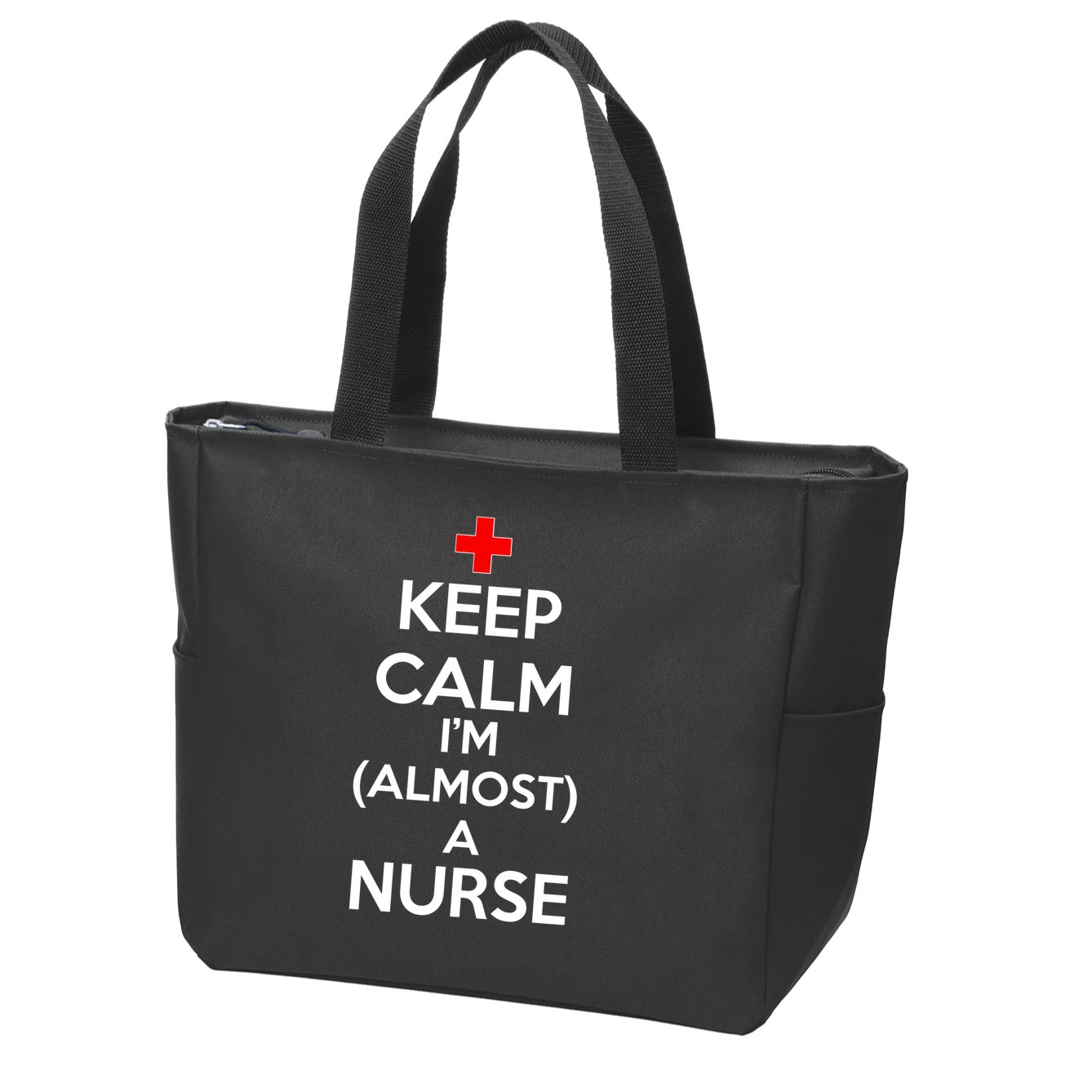 Keep Calm I'm Almost A Nurse Zip Tote Bag