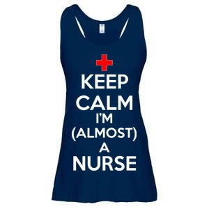 Keep Calm I'm Almost A Nurse Ladies Essential Flowy Tank