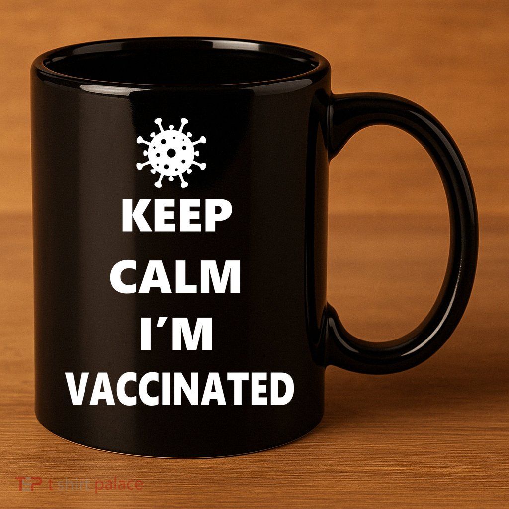 Keep Calm I'm Vaccinated 11oz C Handle Ceramic Mug