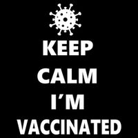 Keep Calm I'm Vaccinated Drawstring Bag
