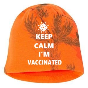 Keep Calm I'm Vaccinated Kati - Camo Knit Beanie