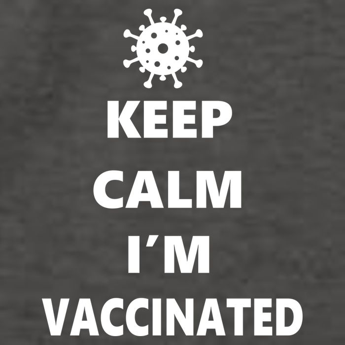 Keep Calm I'm Vaccinated Vector Backpack