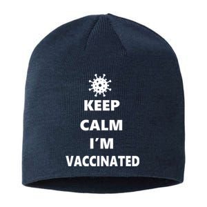 Keep Calm I'm Vaccinated Sustainable Beanie