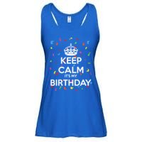 Keep Calm It s My Birthday Ladies Essential Flowy Tank