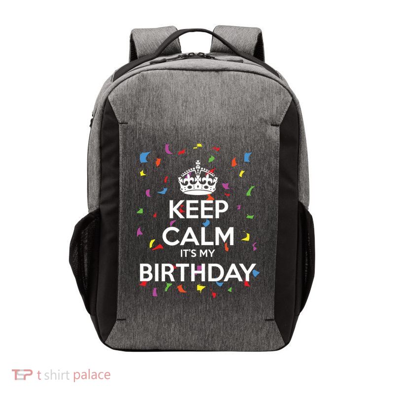 Keep Calm It s My Birthday Vector Backpack