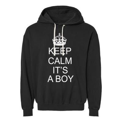 Keep Calm It's A Boy Garment-Dyed Fleece Hoodie