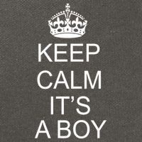 Keep Calm It's A Boy Cotton Canvas Backpack
