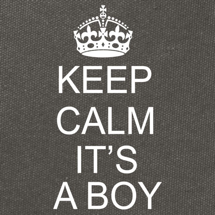 Keep Calm It's A Boy Cotton Canvas Backpack