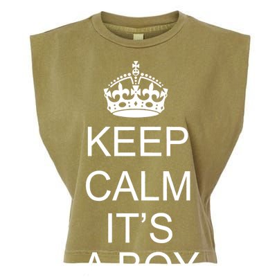 Keep Calm It's A Boy Garment-Dyed Women's Muscle Tee