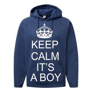 Keep Calm It's A Boy Performance Fleece Hoodie