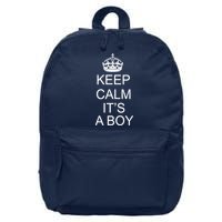 Keep Calm It's A Boy 16 in Basic Backpack