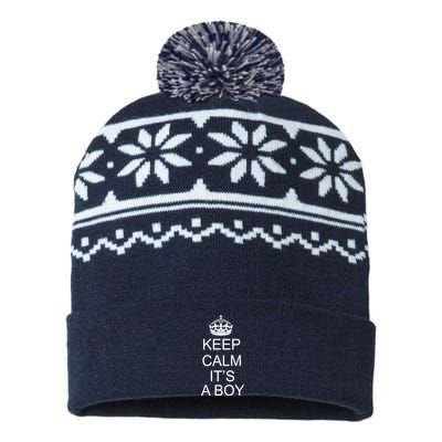 Keep Calm It's A Boy USA-Made Snowflake Beanie