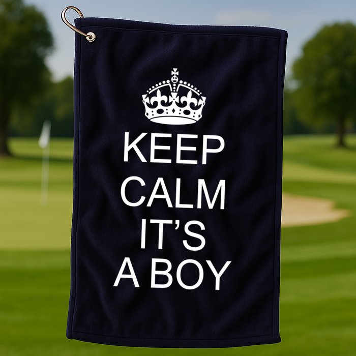 Keep Calm It's A Boy Golf Towel