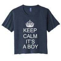 Keep Calm It's A Boy Crop Top