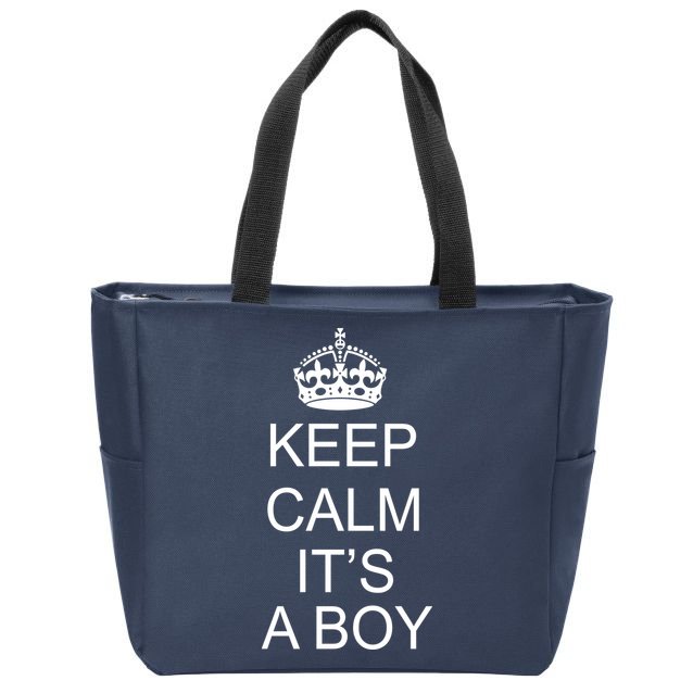 Keep Calm It's A Boy Zip Tote Bag