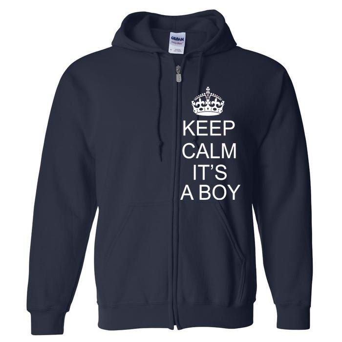 Keep Calm It's A Boy Full Zip Hoodie