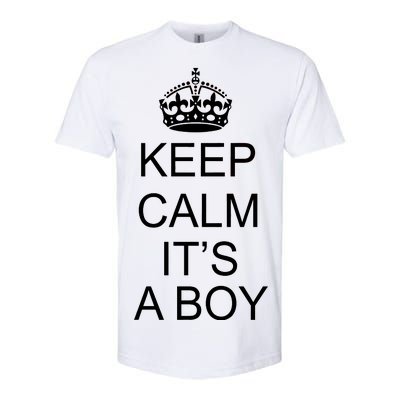 Keep Calm It's A Boy Softstyle® CVC T-Shirt