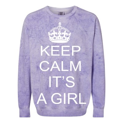 Keep Calm It's A Girl Colorblast Crewneck Sweatshirt