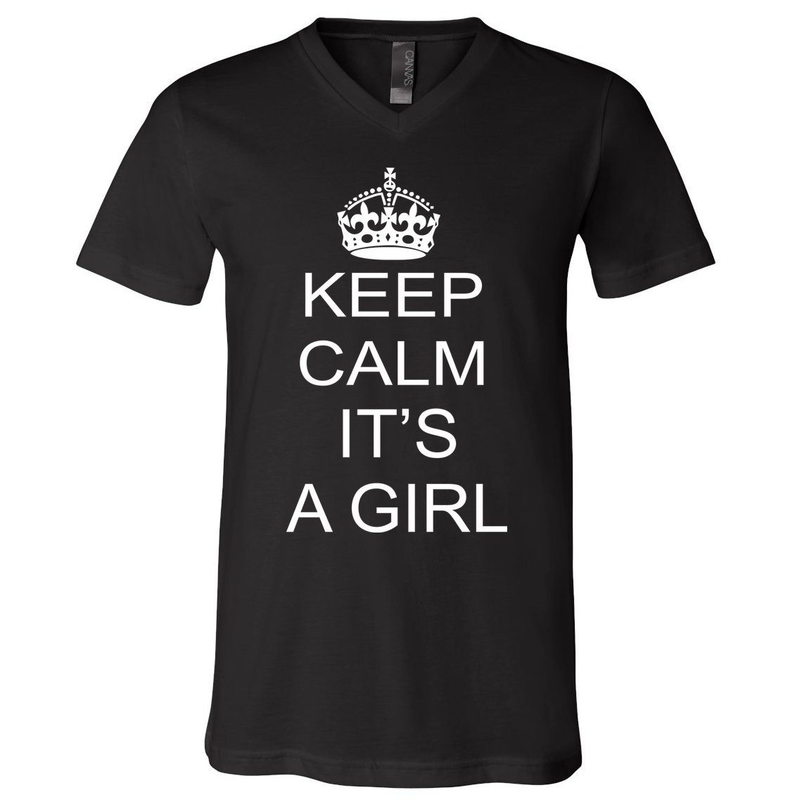 Keep Calm It's A Girl V-Neck T-Shirt