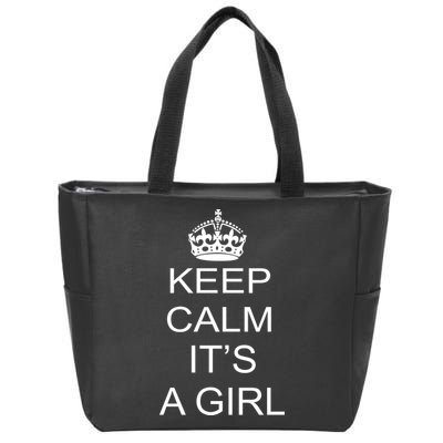 Keep Calm It's A Girl Zip Tote Bag