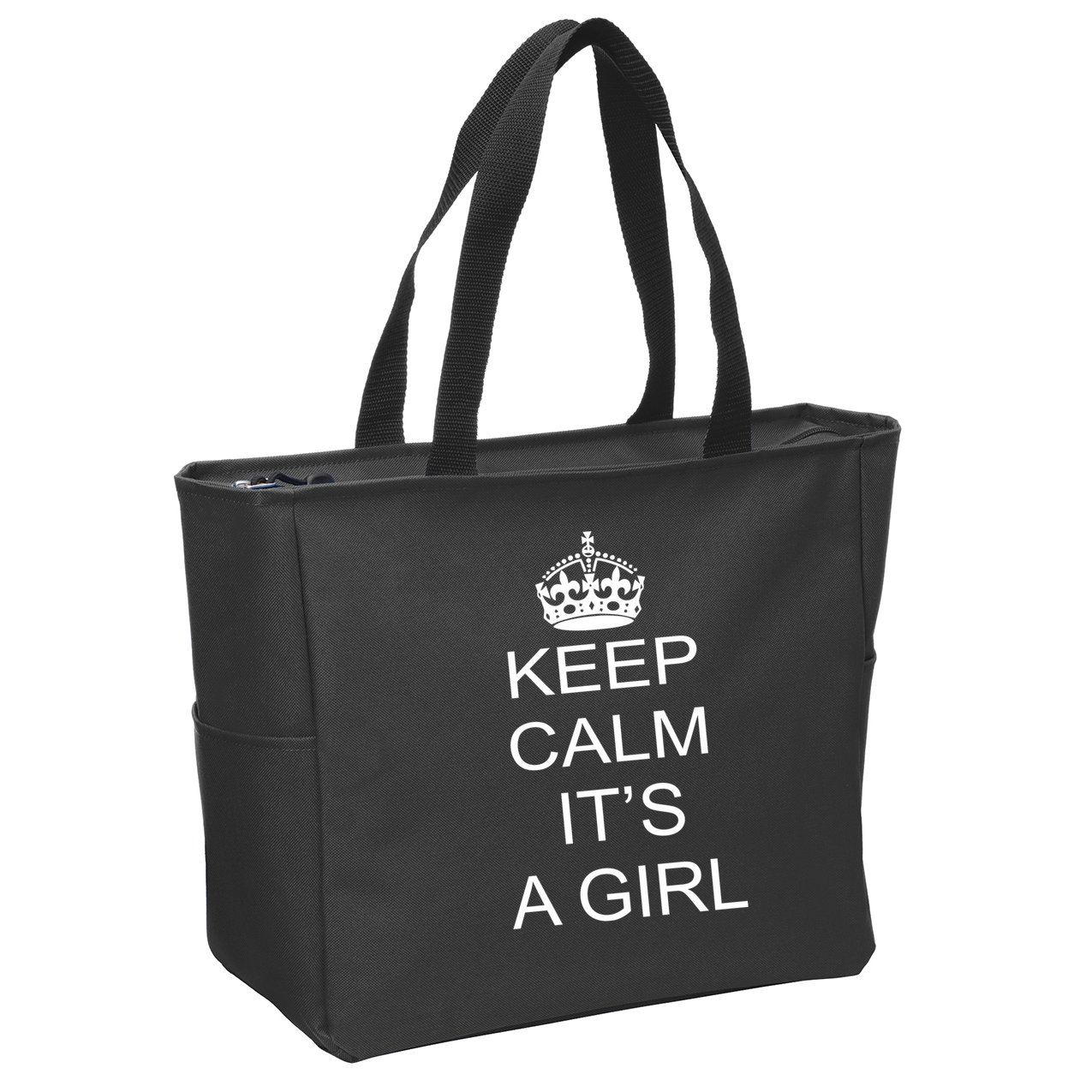 Keep Calm It's A Girl Zip Tote Bag